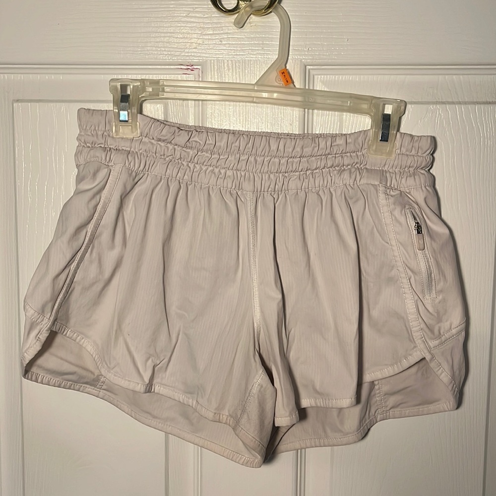 White Lululemon shorts